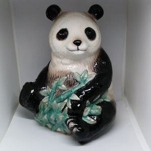 Vintage Japan Ceramic Panda Bear Coin Bank